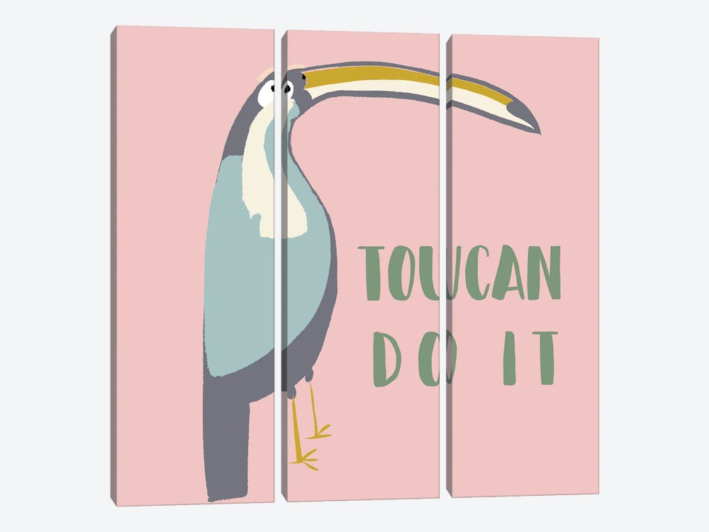 Toucan Can Do It by Susan Bryant 3-piece Canvas Art