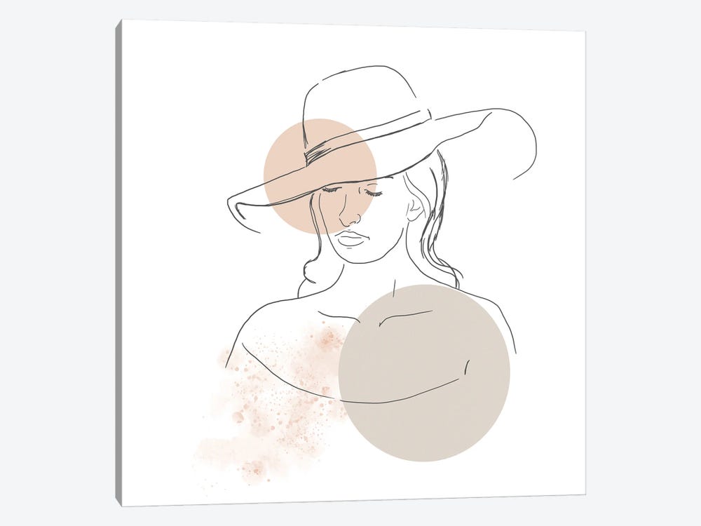 Woman With Hat by Sabrina Balbuena 1-piece Art Print