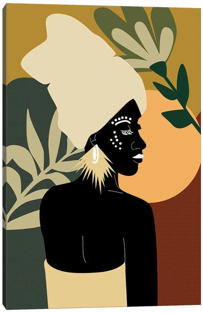 Black Lives Matter African Woman Canvas Art Print - Black History Month