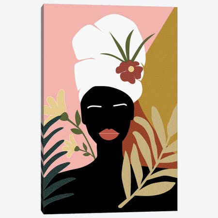 Black Lives Matter Tropical Woman Canvas Print #SBU27} by Sabrina Balbuena Canvas Art