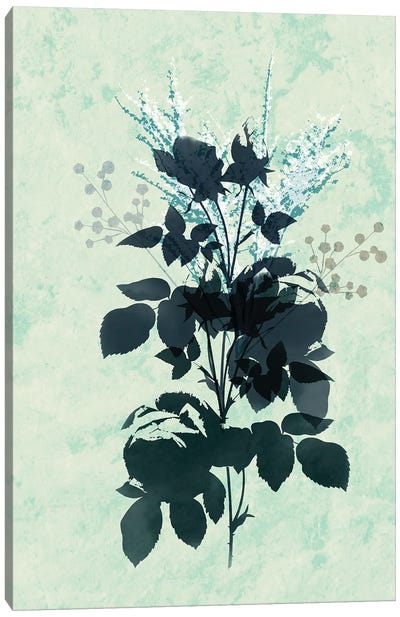 Dry Blue Flowers Canvas Art Print