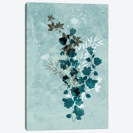 Dry Blue Flowers Canvas Print #SBU30} by Sabrina Balbuena Canvas Art