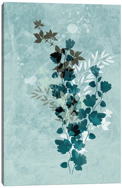 Dry Blue Flowers Canvas Art Print