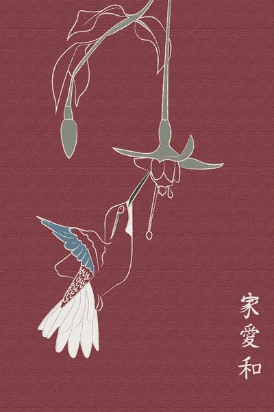Sabrina Balbuena: Japanese Art Hummingbird by Sabrina Balbuena