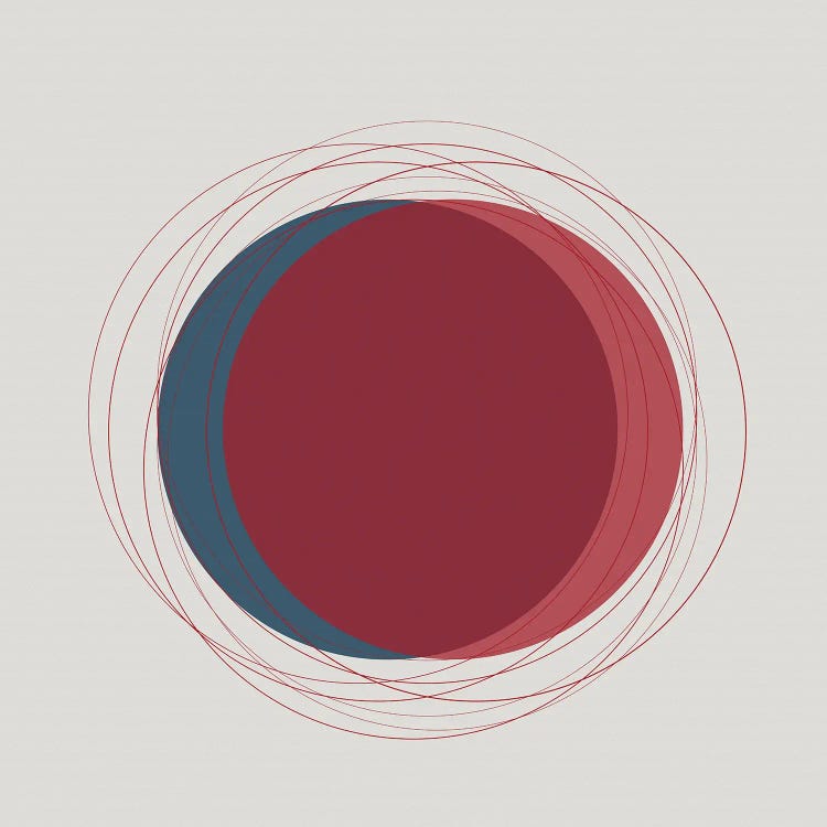 Red And Blue Circles Eclipse