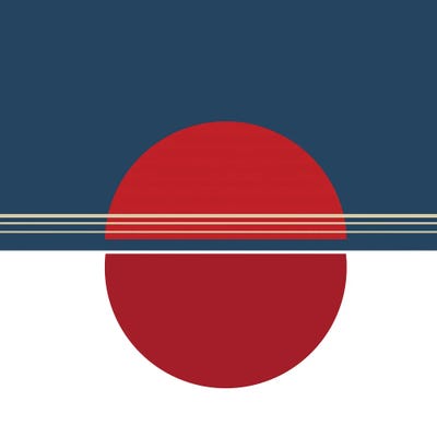 Red Circle Sunset by Sabrina Balbuena acrylic art print