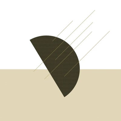 Semi Circle Ray Of Sunshine Green by Sabrina Balbuena canvas print