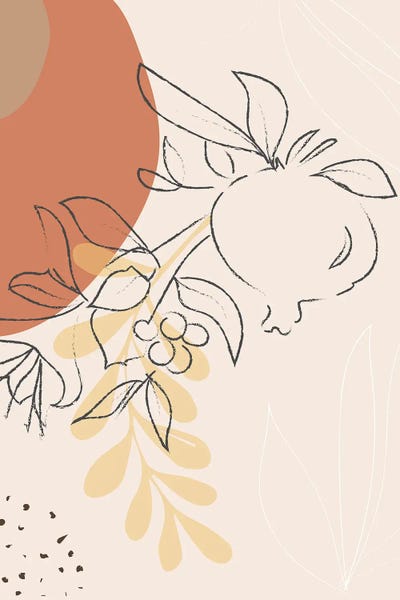 Sabrina Balbuena: Tropical Fruit Branch Abstract Shapes by Sabrina Balbuena