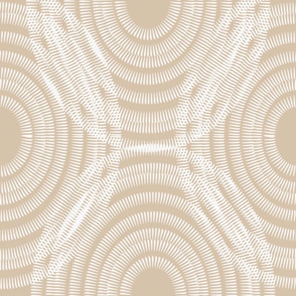 Blue And White Big Abstract Textured Woven Circles