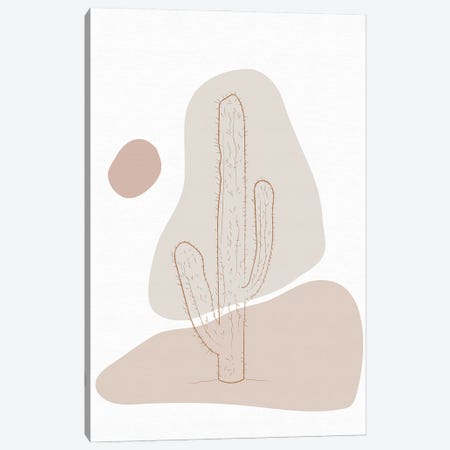 Minimal Cactus Canvas Print #SBU6} by Sabrina Balbuena Canvas Print