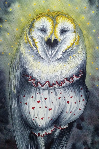 Hearts: Happy Owl by Anna Shabalova