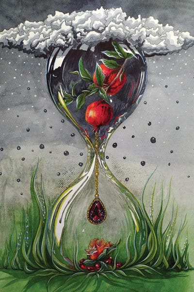Pomegranates: Persephone's Clock by Anna Shabalova