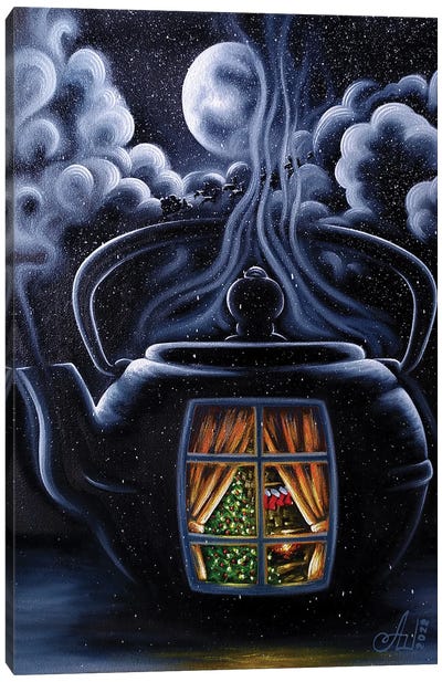 The Aroma Of Christmas Canvas Art Print - Tea Art