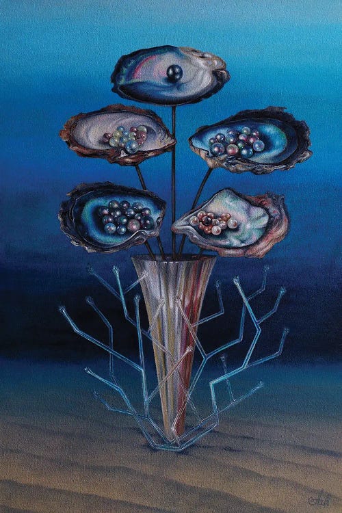 A Bouquet For A Mermaid by Anna Shabalova wall art