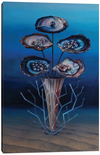 A Bouquet For A Mermaid Canvas Art Print - Funky Fine Art