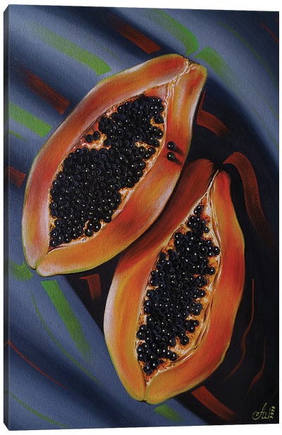 Papaya Canvas Art Print - Foodie