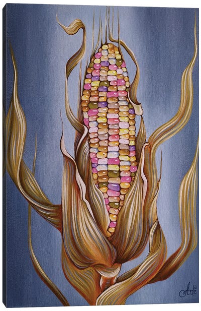 Queen Of The Fields Canvas Art Print - Corn Art