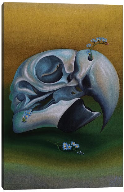 Don't Forget The Blue Macaws Canvas Art Print - Similar to Salvador Dali