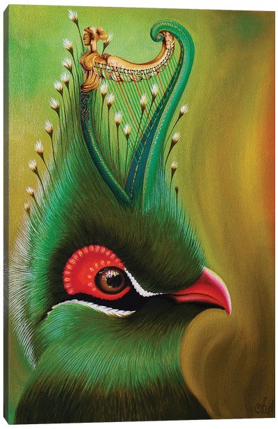 A Bird With An Irish Harp Canvas Art Print - Anna Shabalova
