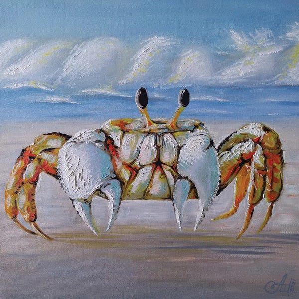 Contemporary Coastal: Sun Crab by Anna Shabalova