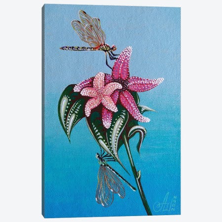 Starfish Flowers Canvas Print #SBV35} by Anna Shabalova Canvas Artwork