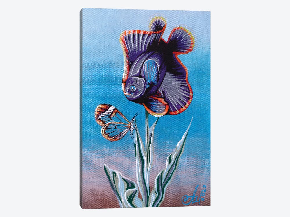 Fish Flower by Anna Shabalova 1-piece Canvas Art