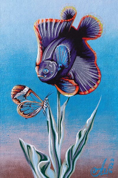 Funky Fine Art: Fish Flower by Anna Shabalova