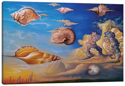 The Sky Of Atlantis Canvas Art Print - Funky Fine Art