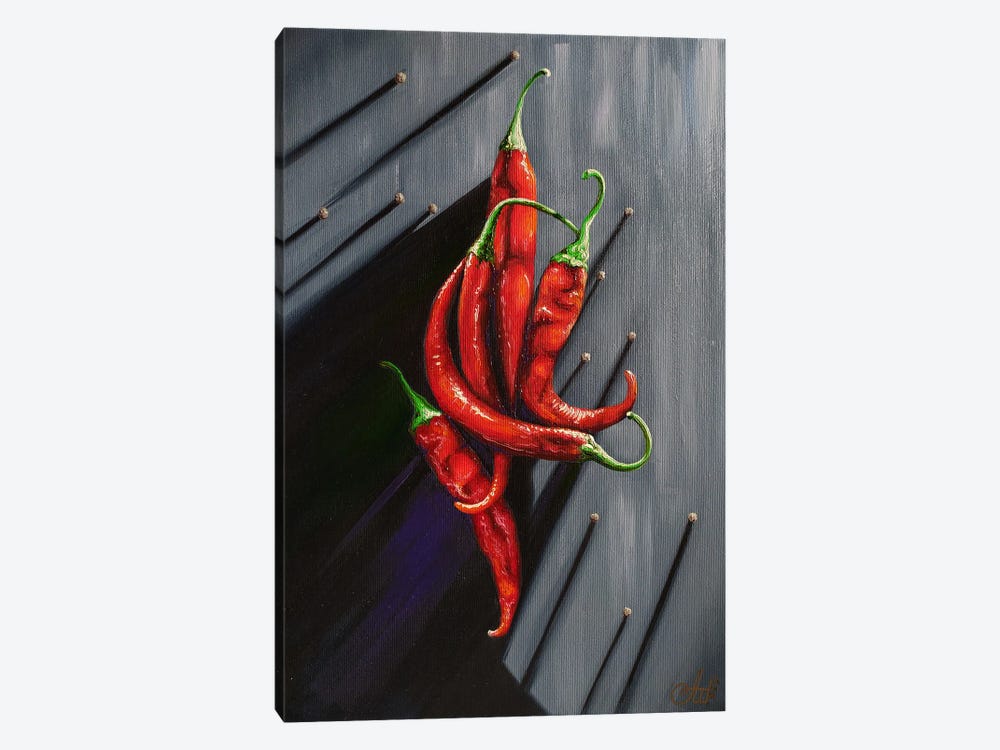 Red Hot Chili Peppers by Anna Shabalova 1-piece Canvas Wall Art