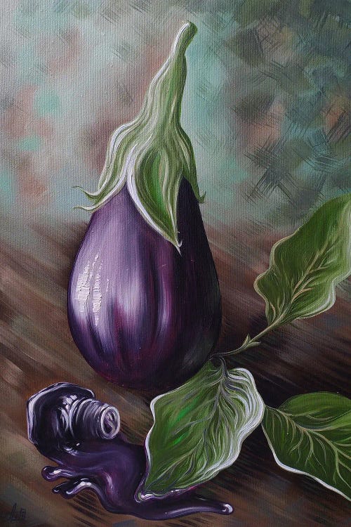 Eggplant And Ink by Anna Shabalova wall art