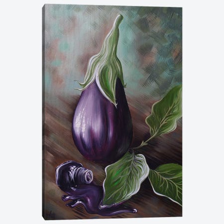 Eggplant And Ink Canvas Print #SBV49} by Anna Shabalova Canvas Artwork