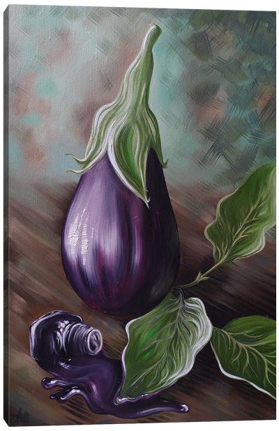 Eggplant And Ink Canvas Art Print - Anna Shabalova
