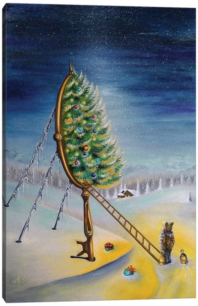 Christmas In Wonderland Canvas Art Print - Cabins