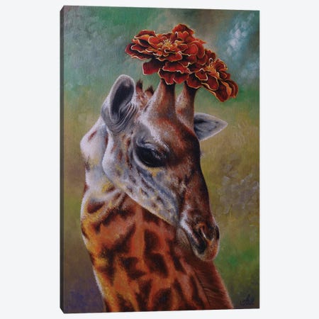 Lady Giraffe Canvas Print #SBV8} by Anna Shabalova Art Print