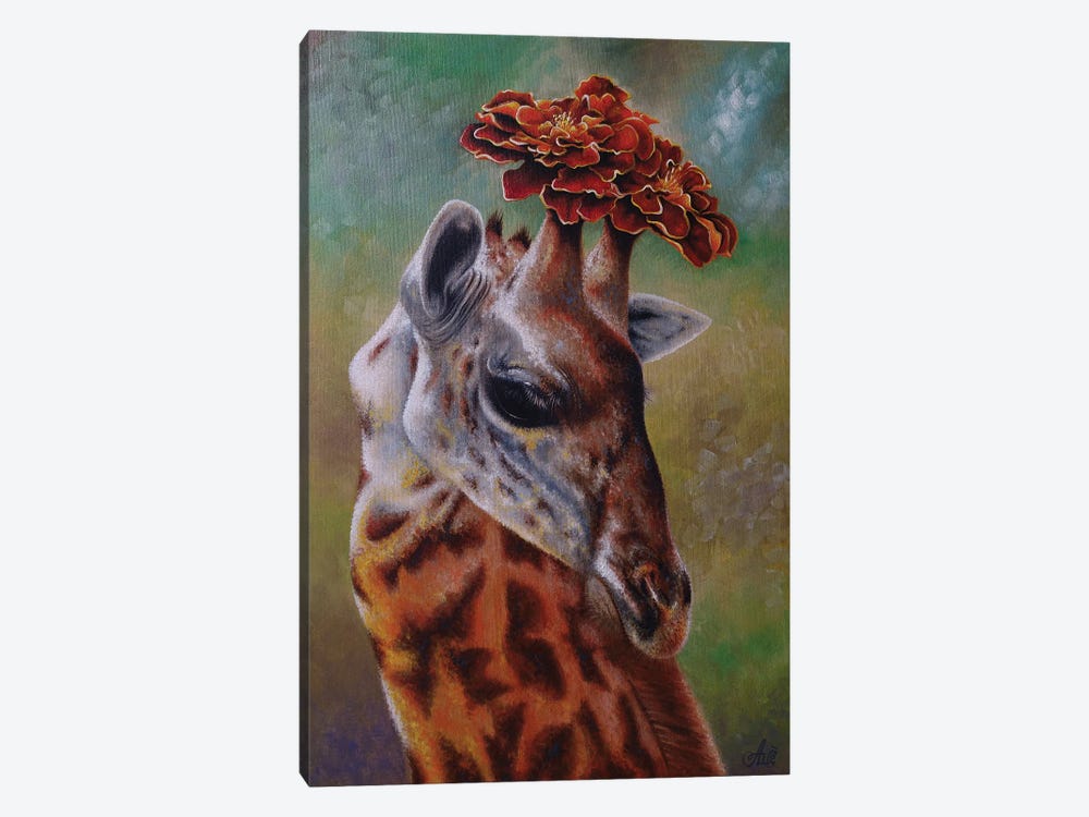 Lady Giraffe by Anna Shabalova 1-piece Canvas Art