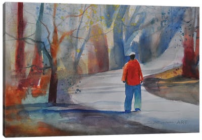 Walking The Path Canvas Art Print - Stacey Brown