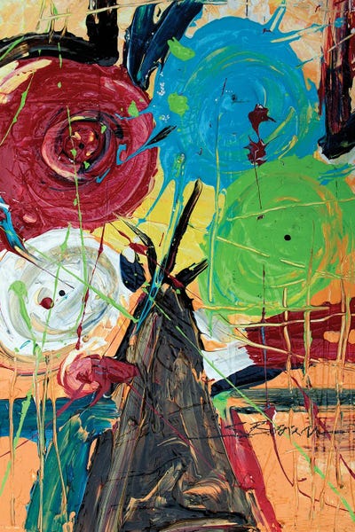 Abstract Floral & Botanical: Circle Of Flowers by Stacey Brown