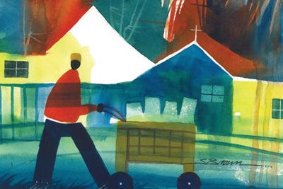 Grocery Time by Stacey Brown canvas print