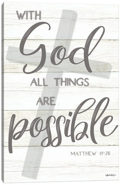 With God All Things Are Possible Canvas Art Print