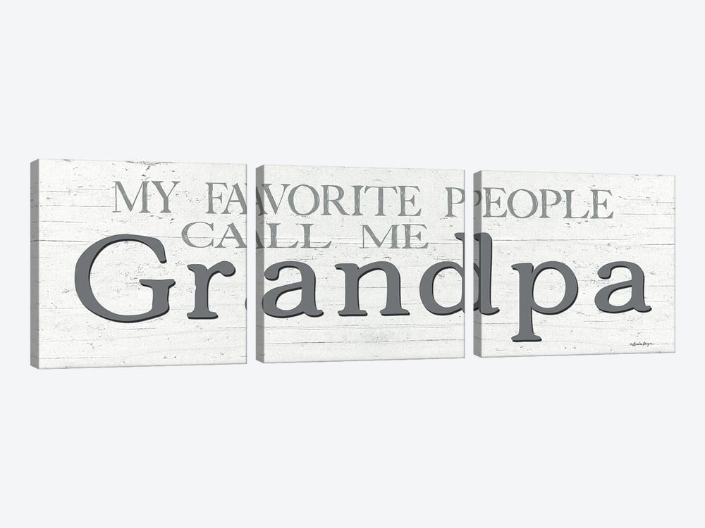 My Favorite People Call Me Grandpa by Susie Boyer 3-piece Canvas Print