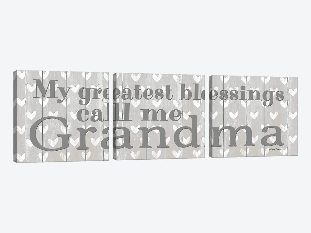 My Greatest Blessings Call Me Grandma by Susie Boyer 3-piece Canvas Art