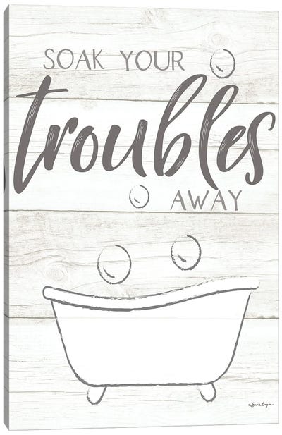 Soak Your Troubles Away Canvas Art Print - Susie Boyer