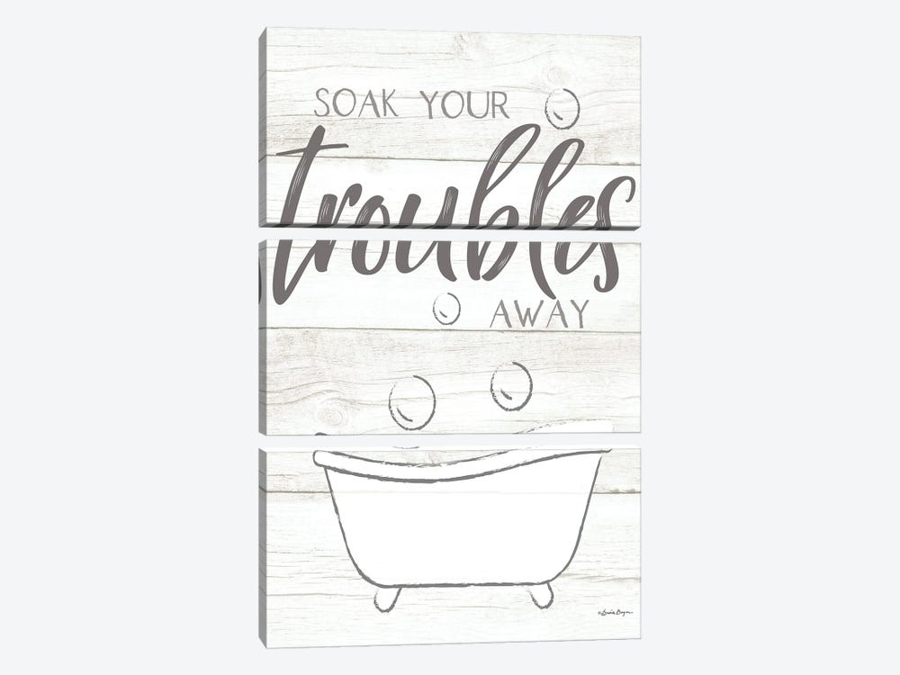 Soak Your Troubles Away by Susie Boyer 3-piece Canvas Art Print