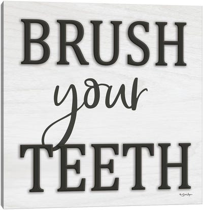 Brush Your Teeth Canvas Art Print - Susie Boyer