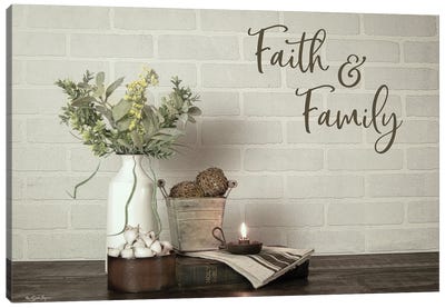 Faith & Family Canvas Art Print - Still Life Photography