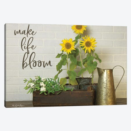 Make Life Bloom    Canvas Print #SBY74} by Susie Boyer Canvas Print