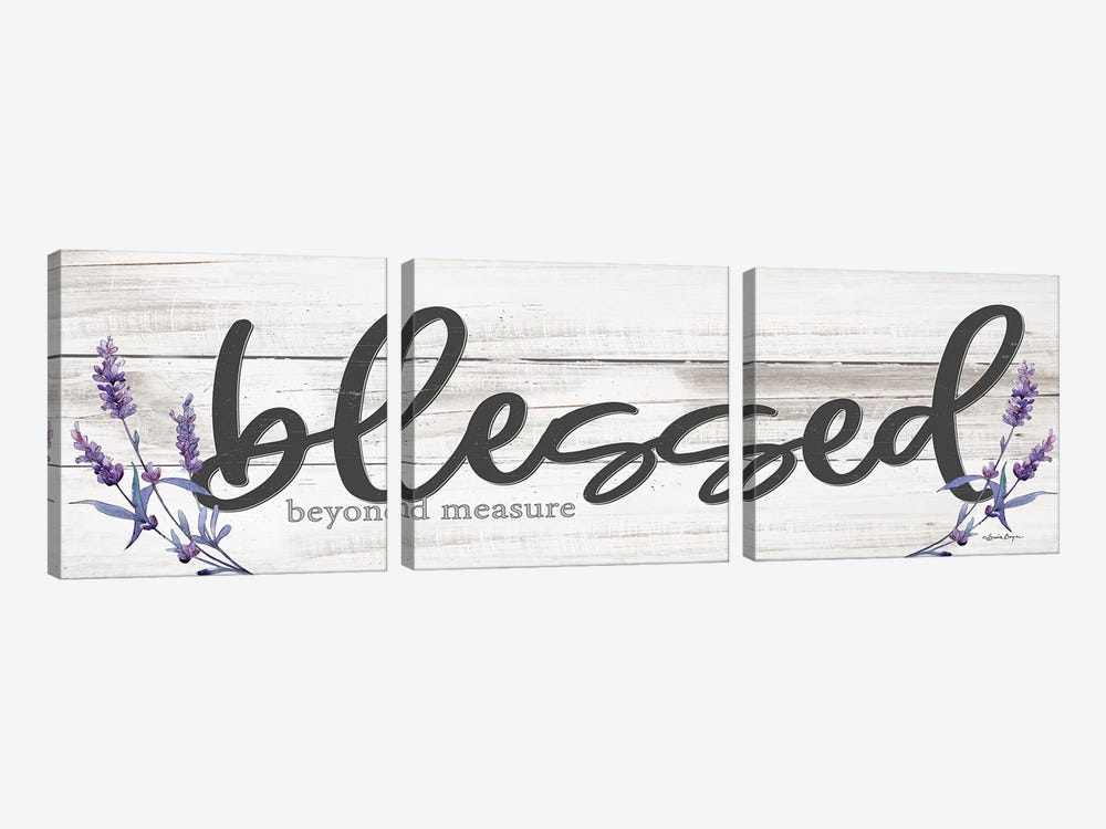 Blessed Beyond Measure by Susie Boyer 3-piece Canvas Art