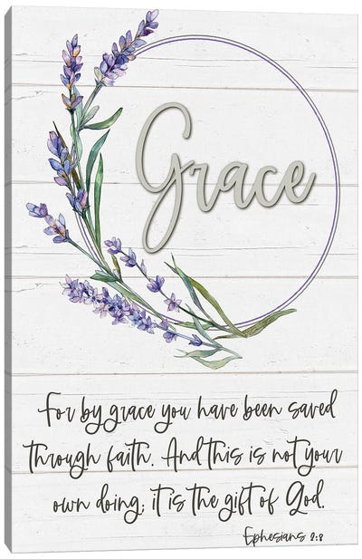 Grace Canvas Art Print - Bible Verse Art