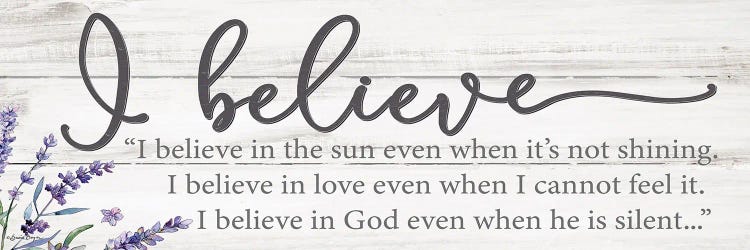 I Believe