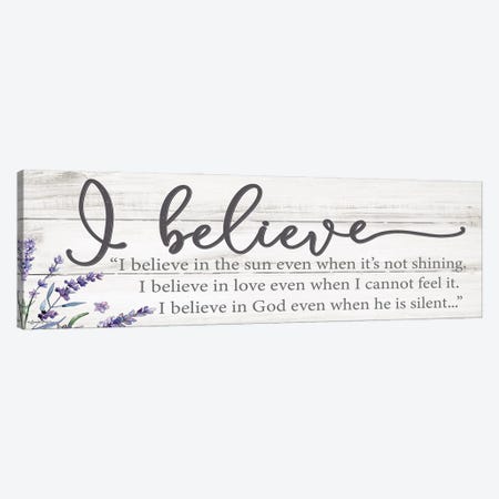 I Believe Canvas Print #SBY99} by Susie Boyer Canvas Wall Art